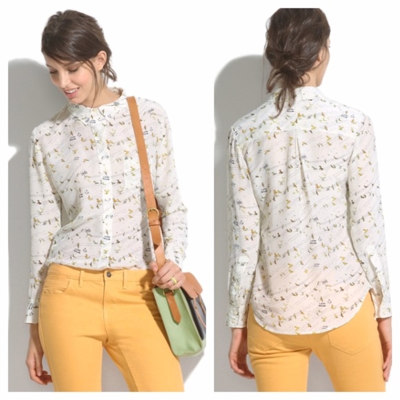 Madewell A BOYSHIRT IN BIRDSLIFE - Picture 1 of 4